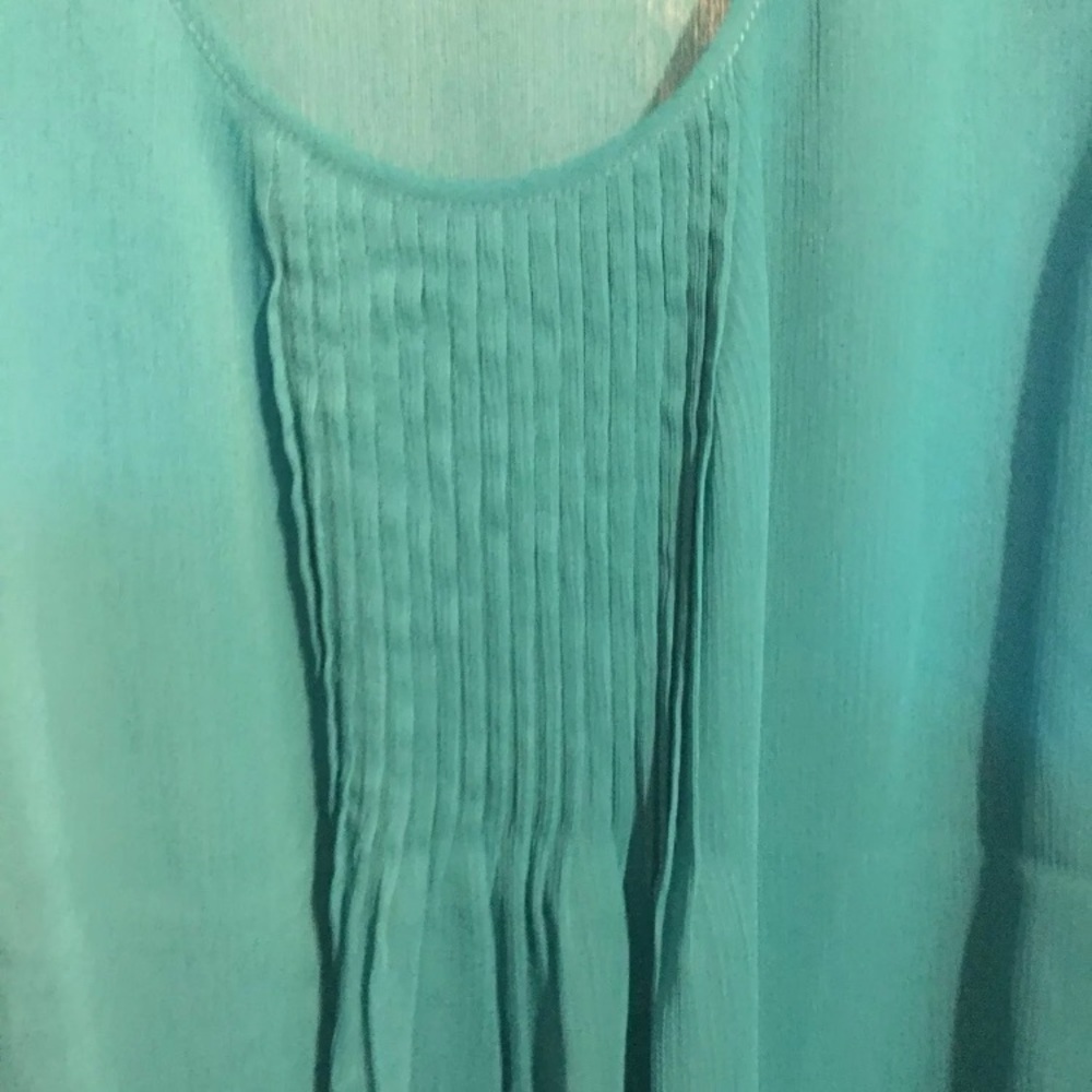 Soft Surroundings Small Turquoise Polyester Sleev… - image 4